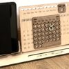 Wooden Desk Calendar & Phone Stand Combo
