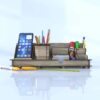 Wooden Desk Organizer with Phone Holder