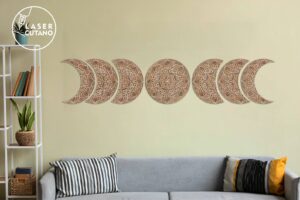 Laser-Cut Moon Phase Wall Art