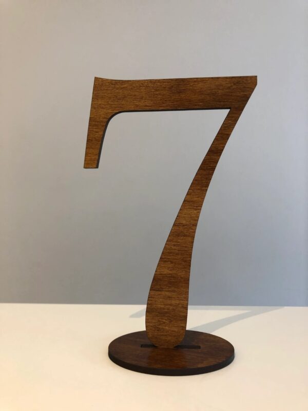 Wooden Table Number Stand